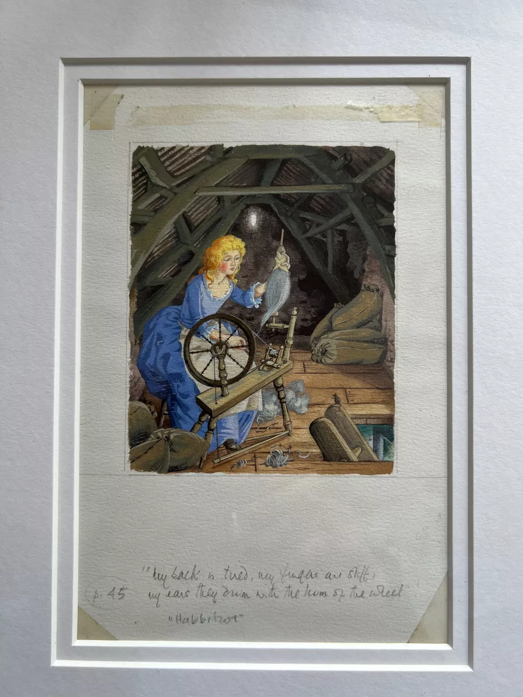 ‘My back is tired’ from ‘Country Tales’ by Beatrix Potter.