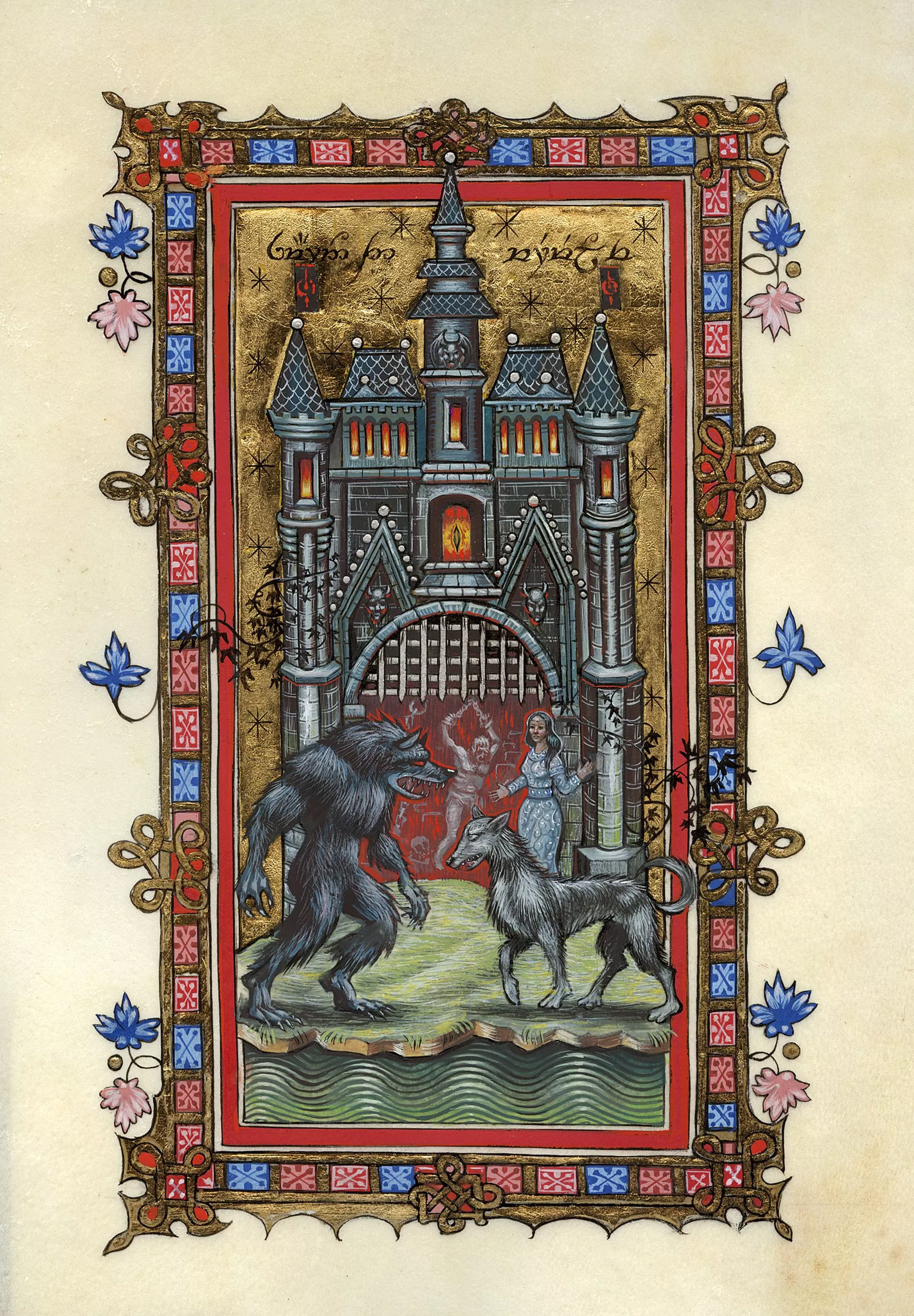 Luthien and the werewolf Sauron