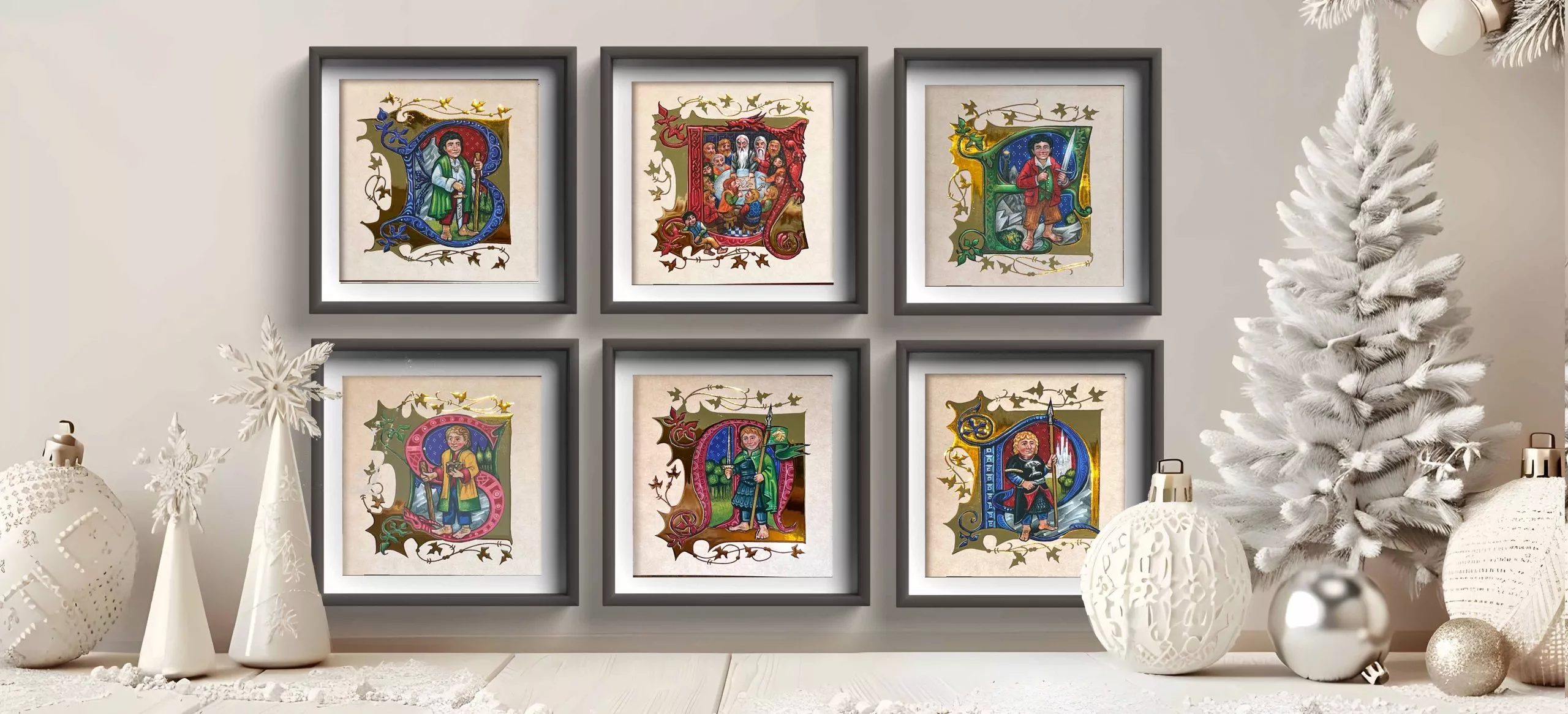 Hobbit Heros Minatures 6 prints FREE SHIPPING