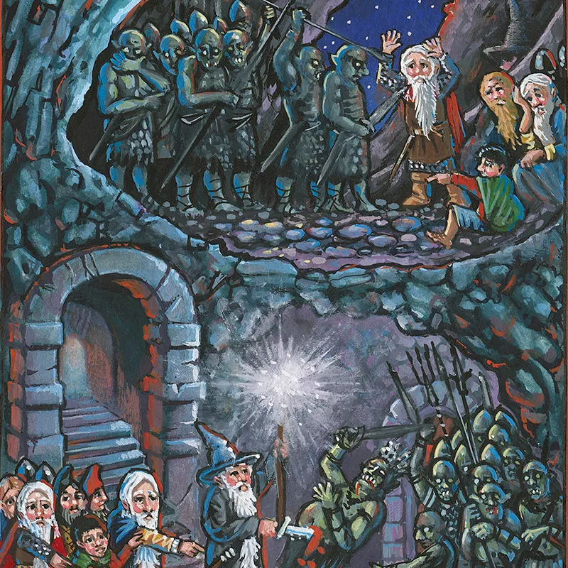 The Killing of Goblin King and the finding of the One Ring (Miniature) - Image 2