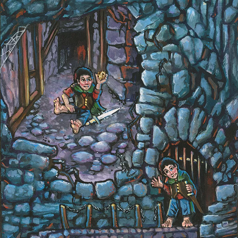 The Killing of Goblin King and the finding of the One Ring (Miniature) - Image 3