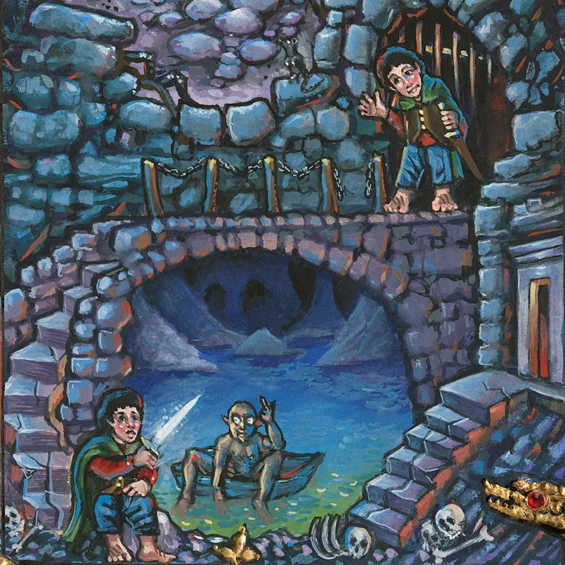The Killing of Goblin King and the finding of the One Ring (Miniature) - Image 4