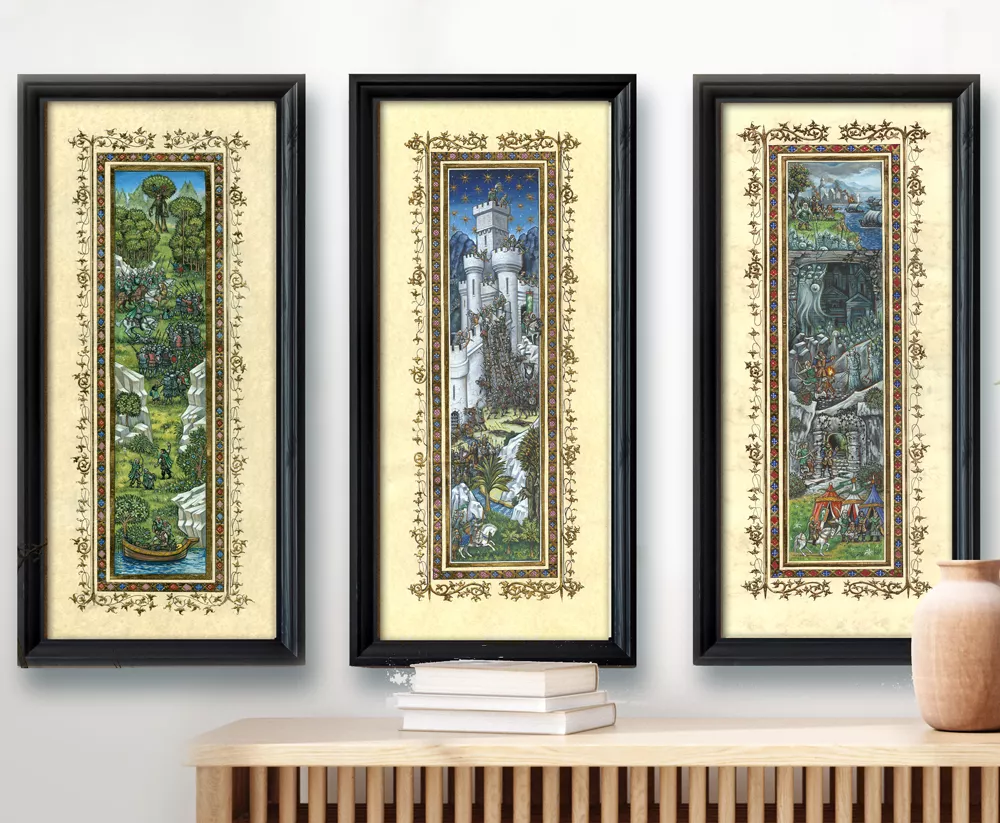 Rohan, Lord of the Rings Large Triptych Series FREE SHIPPING